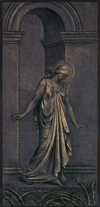とげのある道のための完成した研究、1897年頃（チョーク） 作： Evelyn De Morgan